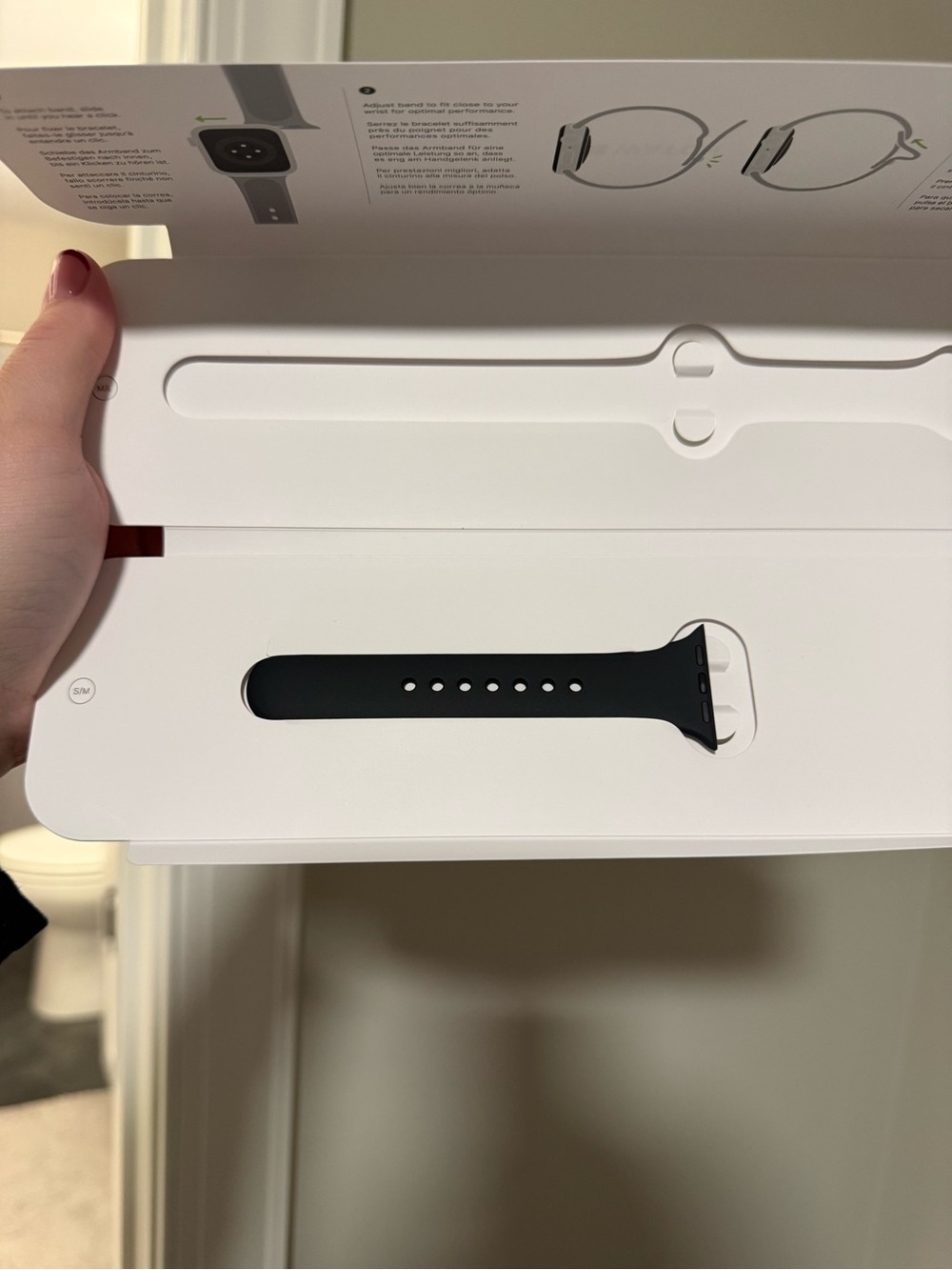 Apple Watch Black Sport Band 40mm size S/M attachment